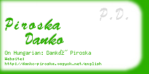 piroska danko business card