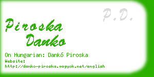 piroska danko business card
